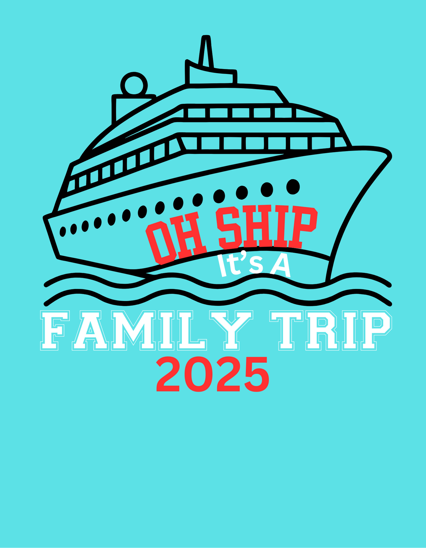 Oh Ship, It's a Family Trip 2025 Kid T-Shirt