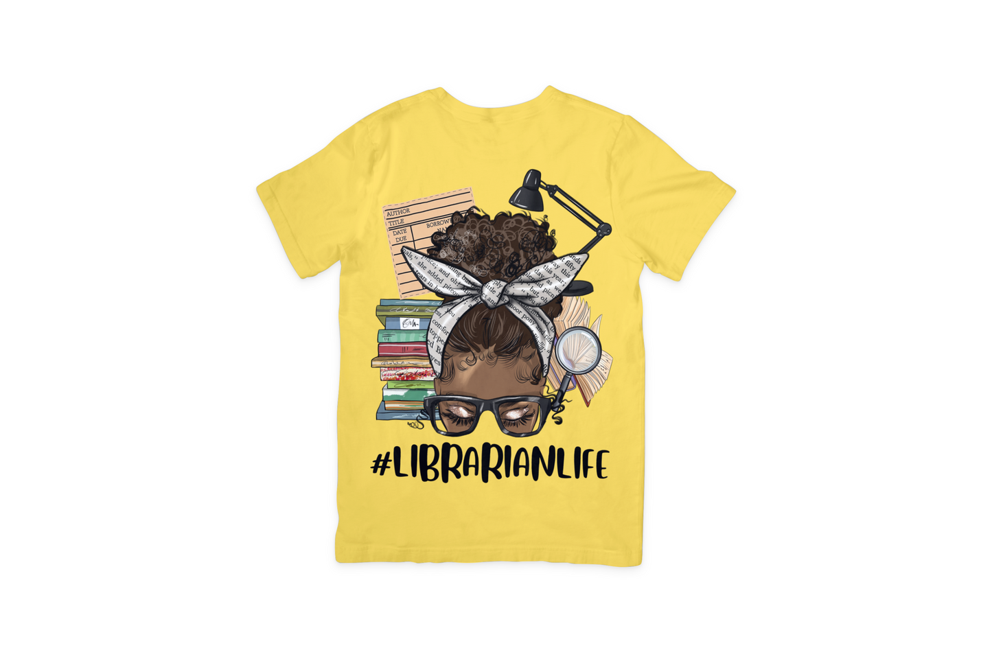 Librarian Life Messy Bun T-Shirt