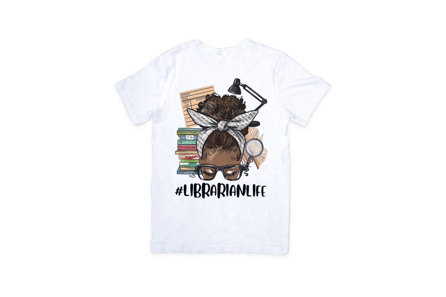 Librarian Life Messy Bun T-Shirt