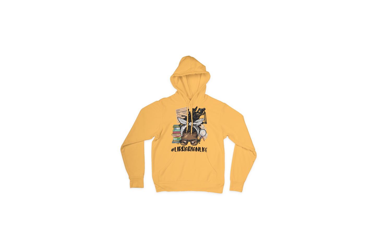 Loc Librarian Life Yellow Hoodie